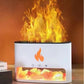White Blaze Aroma Diffuser - Himalayan Salt Chamber - USB-C - Flame Effect (Salt included)